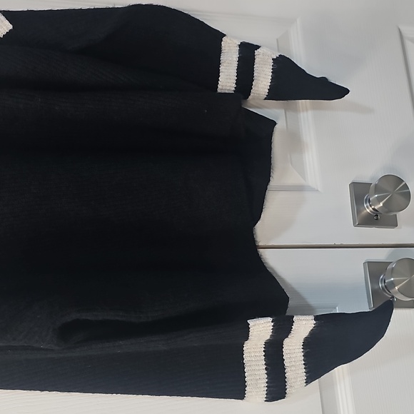 NWT Halogen Colorblock Stripe Long Sleeve Sweater XL Rich Black - Picture 9 of 14